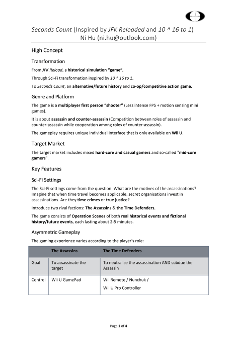 Seconds Count Design Sketch 1